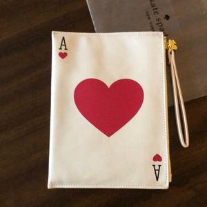 Kate Spade Place Your Bets Ace of Hearts Bella Wristlet